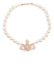 Vivienne Westwood collier à pendentif Orb - Blanc