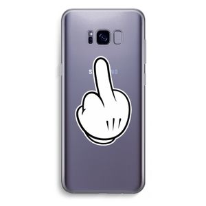 Middle finger black: Samsung Galaxy S8 Plus Transparant Hoesje