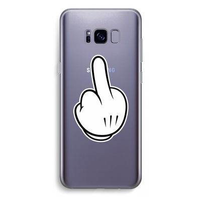 Middle finger black: Samsung Galaxy S8 Plus Transparant Hoesje