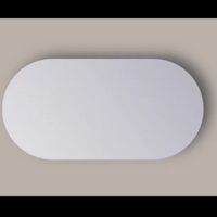 Spiegel Sanicare Q-Mirrors 100x70 cm Ovaal/Rond Met Rondom LED Warm White incl. ophangmateriaal Met Sensor Sanicare