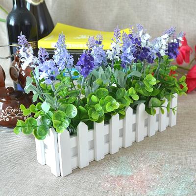 Houten plantenbak hek opslag houder bloempot met schuim formaat: 50 x 9 cm x 11 cm