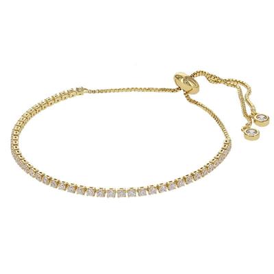 Kalli Armband met Stras Steentjes 2 mm Goud