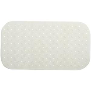 MSV Douche|bad anti-slip mat badkamer - rubber - wit - 36 x 65 cm