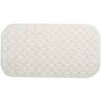 MSV Douche|bad anti-slip mat badkamer - rubber - wit - 36 x 65 cm