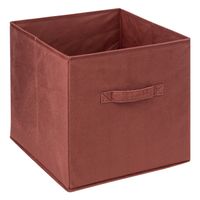 Opbergmand/kastmand - 29 liter - bordeaux rood - 31 x 31 x 31 cm - thumbnail