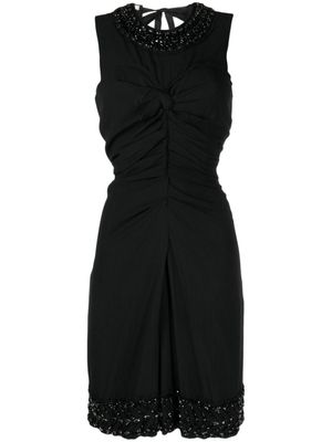 Prada Pre-Owned robe sans manches à ornements de perles - Noir