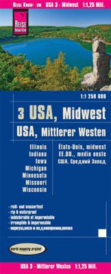 Wegenkaart - landkaart 3 USA Midden Westen: Illinois, Indiana, Iowa, Michigan, Minnesota, Missouri (stukje), Wisconsin | Reise Know-How Verlag Wegenkaart - landkaart 3 USA Midden Westen: Illinois, Indiana, Iowa, Michigan, Minnesota, Missouri (stukje), Wisconsin | Reise Know-How Verlag
