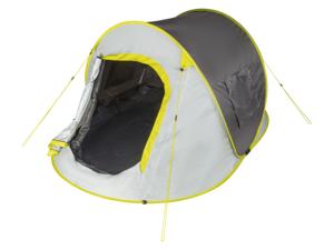Rocktrail 2-persoons pop-up tent (Grijs/geel)