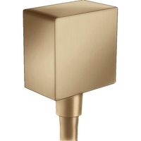 Hansgrohe Fixfit Square muuraansluitbocht m. terugslagklep brushed bronze 26455140 - thumbnail