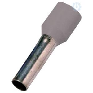 Intercable deels geïsoleerde adereindhuls DIN 0,75mm² Hulslengte 8mm grijs Zak100st