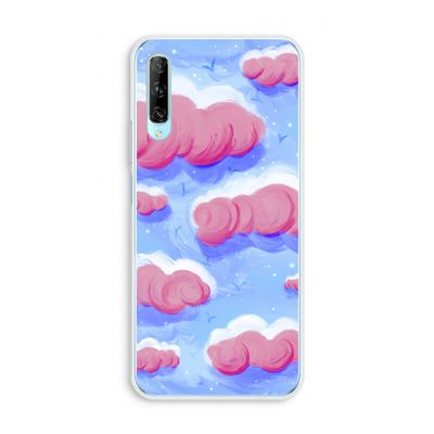 Roze wolken met vogels: Huawei P Smart Pro Transparant Hoesje