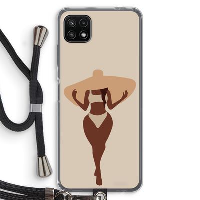 Let's get salty: Samsung Galaxy A22 5G Transparant Hoesje met koord