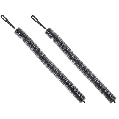 2x Grijze radiator/verwarming schoonmaak borstels buigbaar 70 cm