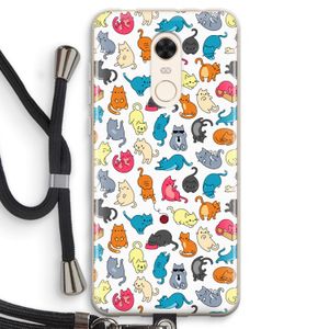 Kleurrijke katten: Xiaomi Redmi 5 Transparant Hoesje met koord