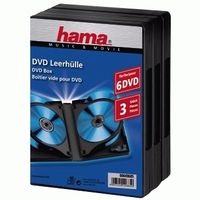 Hama DVD Box 6, Black, Pack - 3 pieces 6 schijven Zwart - thumbnail