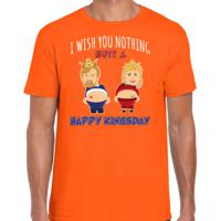 Koningsdag verkleed T-shirt voor heren - Happy Kings day - oranje - feestkleding