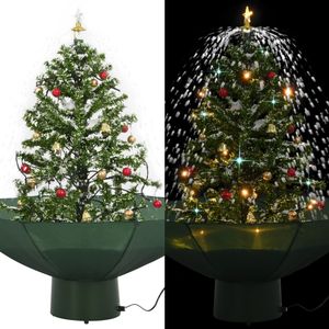 VidaXL Kerstboom sneeuwend met paraplubasis 75 cm groen