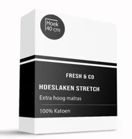 Hoeslaken Jersey Luxe Boxspring Wit 200x200 Cm Ademend Signature - Dekbed-Discounter.nl