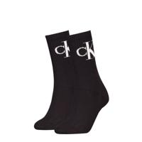 Calvin Klein Sokken Dames Monogram 2-pack Zwart-35/38