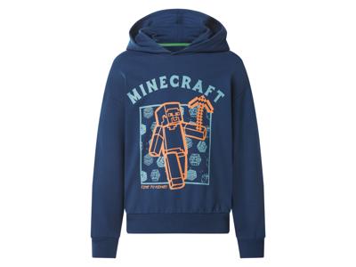 Kinder hoodie (Minecraft blauw, 146/152)