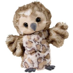 Knuffel handpop uil bruin 31 cm knuffels kopen