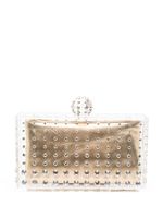 Aquazzura pochette transparente à ornements en cristal