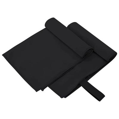 Sporthanddoeken 2 pcs Zwart 50 x 30 cm Polyester en polyamide