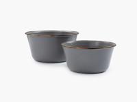 Barebones Enamel Nesting Bowl - Set Of 2/Nest Schalen. Set Van 2. Servies