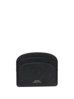 A.P.C. porte-cartes en cuir - Noir