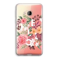 Hello in flowers: HTC U Play Transparant Hoesje