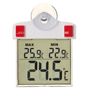 Nature Nature Raamthermometer digitaal 13x10x3 cm 6080078