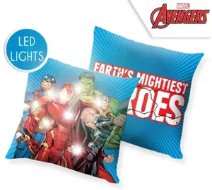 Avengers sierkussen met LED verlichting 40X40 cm