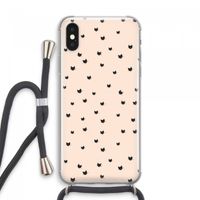 Kleine kattenkopjes: iPhone XS Max Transparant Hoesje met koord
