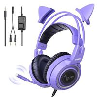 SOMIC G951S E-Sports Gaming Koptelefoon 3,5mm Bedrade Over-Ear Headset - Paars