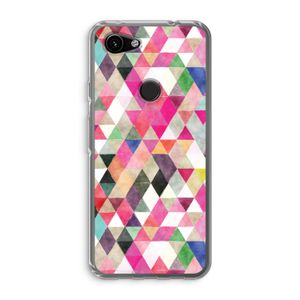 Gekleurde driehoekjes: Google Pixel 3a Transparant Hoesje