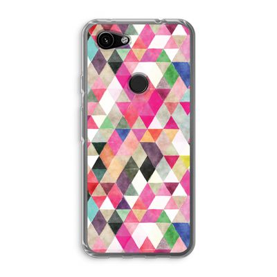 Gekleurde driehoekjes: Google Pixel 3a Transparant Hoesje