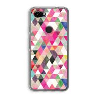 Gekleurde driehoekjes: Google Pixel 3a Transparant Hoesje