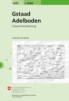 Wandelkaart - Topografische kaart 5009 Gstaad - Adelboden | Swisstopo - thumbnail