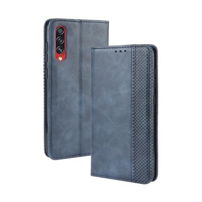 Voor Samsung Galaxy A90 5G magnetische Buckle retro Crazy Horse textuur horizontale Flip lederen draagtas met houder & kaartsleuven & fotolijstjes (bl
