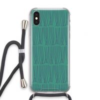 Swirls: iPhone XS Transparant Hoesje met koord