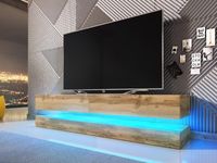 Tv-meubel FLACO 2 lades wotan eik met led - thumbnail