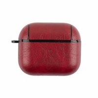 AirPods 3 hoesje - Leder - Leather series - Rood