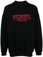 VETEMENTS pull à logo brodé - Noir - thumbnail