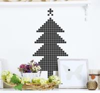 Kerstboom pixel art Muursticker Kerstboom pixel art Muursticker