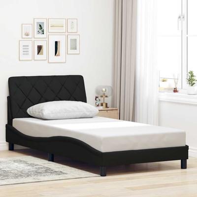 Bedframe zonder matras 100x200 cm stof zwart