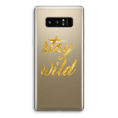 Stay wild: Samsung Galaxy Note 8 Transparant Hoesje