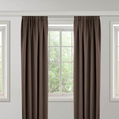 Gordijnen Verduisterend & Isolerend - Haken Of Ringen - Bruin 250x300 Cm - - Dekbed-Discounter.nl