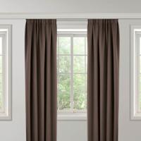 Gordijnen Verduisterend & Isolerend - Haken Of Ringen - Bruin 250x300 Cm - - Dekbed-Discounter.nl