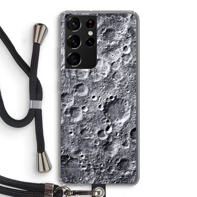 Maanlandschap: Samsung Galaxy S21 Ultra Transparant Hoesje met koord