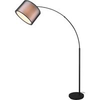 LED Vloerlamp - Vloerverlichting - Trion Bidon - E27 Fitting - 1-lichts - Rond - Mat Zwart - Aluminium - Tot 10W - thumbnail